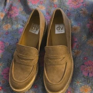 DV by Dolce Vita Brown Suede Penny Loafers